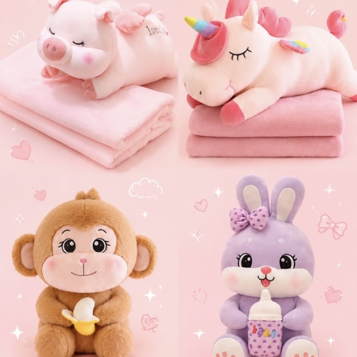 Peluche con Cobija Kawaii.