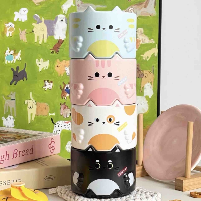 Torre de Mugs Gatos Colors.